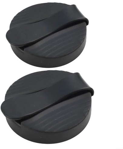 Yuanpgky Replacement Lids for Good Seasons Cruet Glasses, Airtight Salad Dressing Bottle, 2-Pack, Plastic, 15x59mm, Black(Is black)