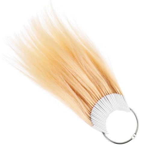 FIXOSHEE 30 Stück Haartest Farbringe Echthaar Farbproben Haarfarben Testtabelle Friseursalon Zubehör