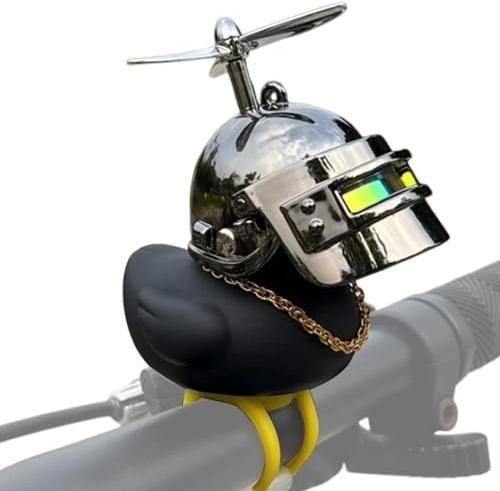 Genérico Ente für Motorradlenker, Ente für Armaturenbrett, Fahrradhupe, gelb, dekoratives Zubehör für Auto und Fahrrad, für Motorrad, Roller, Kinder, Erwachsene, Radfahren