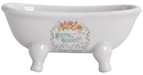 Gurtt Keramisk Mini Badkar Tvålskål Dekortativ Klo Badrum Tvålskål 14,6 x 7 x 6,3 cm