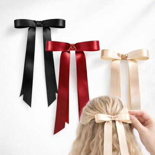 Magnetische Schleifen Haarspange Mit Abnehmbarem Band, Flacher Haarclip Für Half Up Und Zopf, Accessoire Für Hinterkopf Für Frauen Und Mädchen Alltag Büro Party Reise (D)