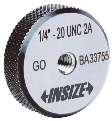 INSIZE 4633-7D2 GO ANSI B1.2 - Medidor de anillo de rosca estándar americano, 7/16 – 20 UNF