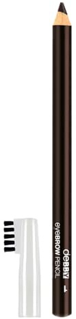 deBBY, eyeBROW PENCIL, Matita Sopracciglia con Pettinino Separatore, Formula con Cere Idratanti e Antiossidanti, Finish Mat Naturale a Lunga Tenuta, Colore 01 Brunette