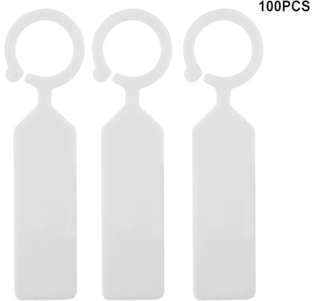 100 Unids Impermeable Árbol de la Planta Etiquetas De Plástico Grueso Jardín Etiquetas Colgantes Plántulas de Vivero Marcador(Blanco)