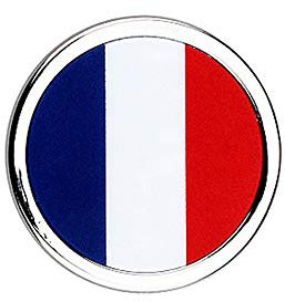 1 Pcs Nationale Drapeau France Autocollant de Voiture en métal décorer Autocollant emblème Badge Mini Ronde