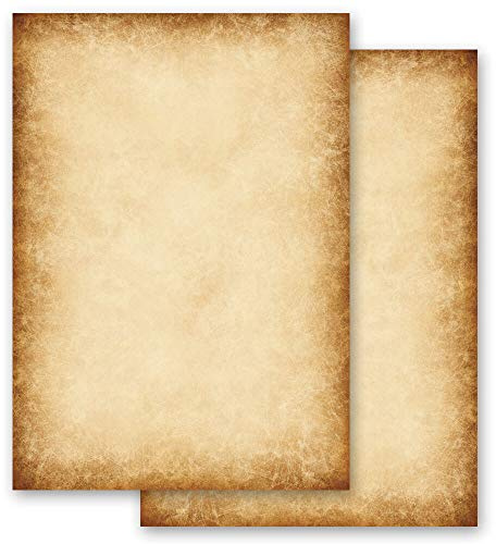 50 ark brevpapper gammalt papper vintage rustik antik & historia – DIN A4-format