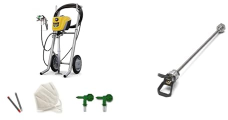 WAGNER Airless Farbsprühsystem Control Pro 350 M für Wandfarben, Druckregulierung, 110 bar, Schlauch 15 m & Control Pro HEA Düsenverlängerung für WAGNER Airless Farbsprühsysteme Control Pro, 30 cm