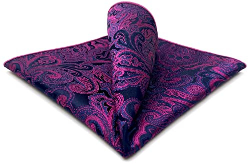 S&W SHLAX&WING Paisley-Einstecktücher für Herrenanzug XL groß für Hochzeit Abschlussball Party