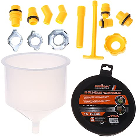 LEXIANG 15 pièces en Plastique de Remplissage Entonnoir Bec verseur d'huile Outil Anti-déversement kit de Remplissage de Liquide de Refroidissement
