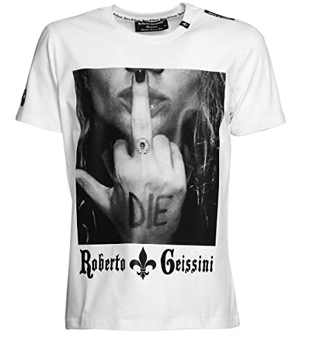 Roberto Geissini Unisex T-Shirt BE Quiet-White- 5XL