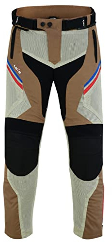 LOVO - Pantalon Moto Verano Unisex con Diseño Perforado - Ropa de Motociclismo para Hombre y Mujer - Confort y Ventilación Óptima - Protecciones Integradas en Rodillas y Caderas - Estilo Moderno