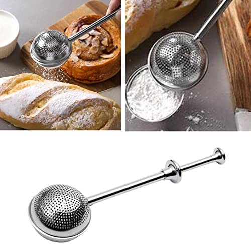 Passoire à thé en acier inoxydable à long manche pour théière, Tisanière, Infuseur à thé réutilisable pour feuilles de thé, épices et assaisonnements