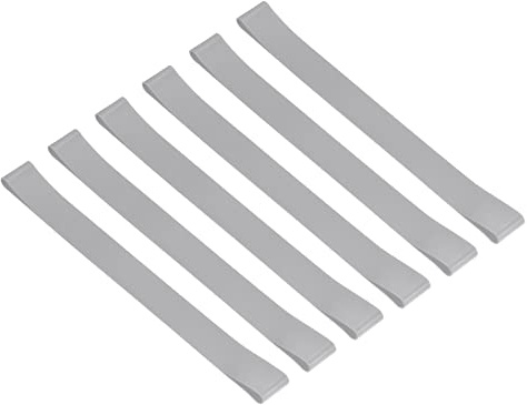 PATIKIL Bandes Serviettes, 6 Paquet 9.84x1 Pouce Silicone Extensible Serviette Chaise Clips Sangles pour Plage, Piscine, Croisière Chaises, Gris