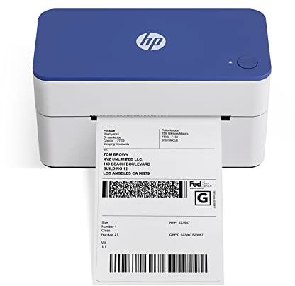 HP Work Solutions Kompakter Versand 4x6 Thermo-Etikettendrucker Benutzerfreundlicher Hochgeschwindigkeitsdrucker mit 300 DPI für Home Office oder Unternehmen Unterstützt PC und Mac