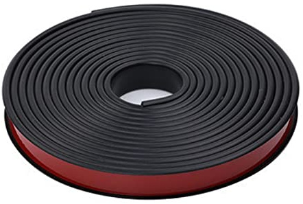 Nastro adesivo per bordi per mobili, 5 m x 18 mm, in TPE per bordi in legno, flessibile, per tavoli, mensole, scrivanie, lunghezze personalizzabili (nero)