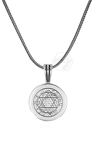mysilverworld 925 Sterling Silber Siegel Salomon Herren Halskette mit Fuchsschwanz Kette 70cm Metall Kein Edelstein, 70cm, Metall, Kein Edelstein