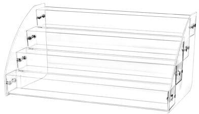 QWORK® 1 Stücke 4 Schichten nagellack aufbewahrung, Acryl Nagellack Organizer Halter, durchsichtigernagellack regal, für ca. 40 Flaschen