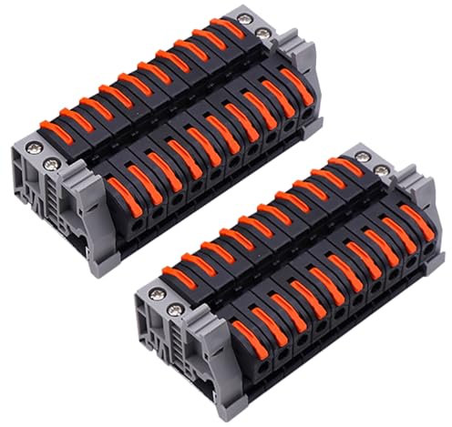 XEERUN 20 morsetti di fila, 0,08 – 4 mm², PCT-211, morsetti passanti, morsetti di collegamento per cavi precisi