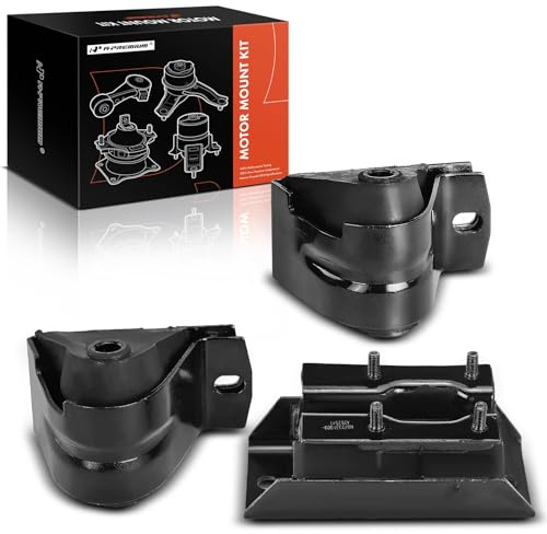 A-Premium 3PCS Engine Motor Mount and Transmission Mount Kit Compatible with Jeep Cherokee 1987-1999, Comanche 1987-1992, Wagoneer 1987-1990, 4.0L, Automatic Transmission, Replace# 52019201, 52002334