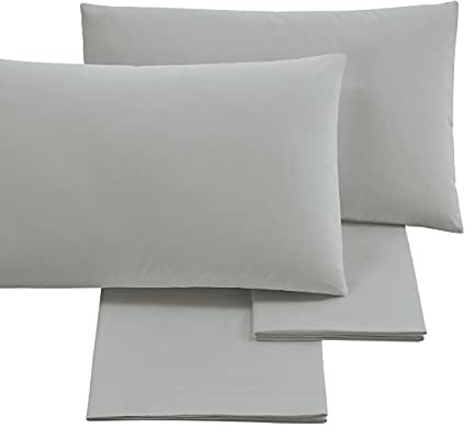 Puraluna CUORE - Completo Letto Matrimoniale | set di lenzuola | MADE IN ITALY | sotto con angoli (Perla, Matrimoniale)