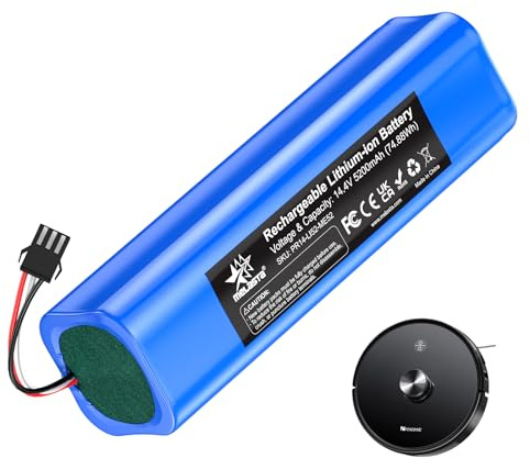 melasta 5200mAh Batteria per Proscenic M7, M8, M8 Pro