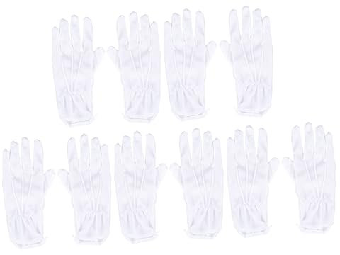 Angoily 5paare Baumwollhandschuhe Weiß Arbeitshandschuhe Rutschfest Schutzhandschuhe Für Garten Und Warme Handschuhe Für Innen Und Außenbereich