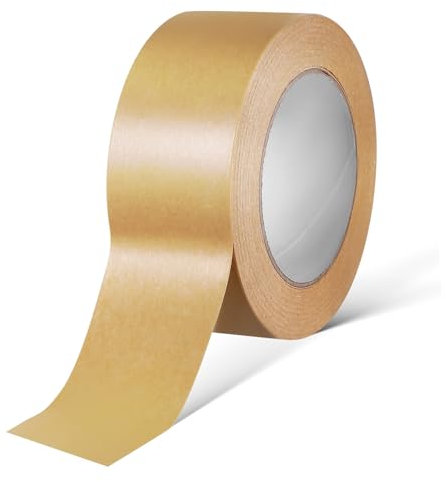 UKCOCO Kraftpapierband Zum Verpacken Beschreibbares Klebeband Für Kartons Abdeckband Mit Starkem Klebstoff Versandband Zum Einfachen Abreißen