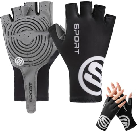 Fahrradhandschuhe Herren Sommer,Radhandschuhe Herren Kurz,Fingerlos Fitness Handschuhe,Rutschfest Halbfinger fahrrad handschuhe,Radhandschuhe für MTB Fahrrad Mountainbike