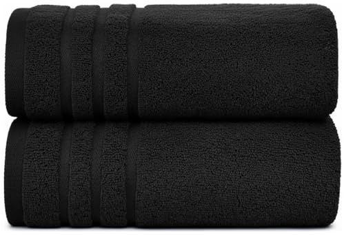 WovenWonder Förpackning med 2 superjumbo badlakan (100 x 200 cm-600 GSM) lyx 100 % egyptisk bomull mjuk extra stora badlakan handdukar mycket absorberande och snabbtorkande handduksset för