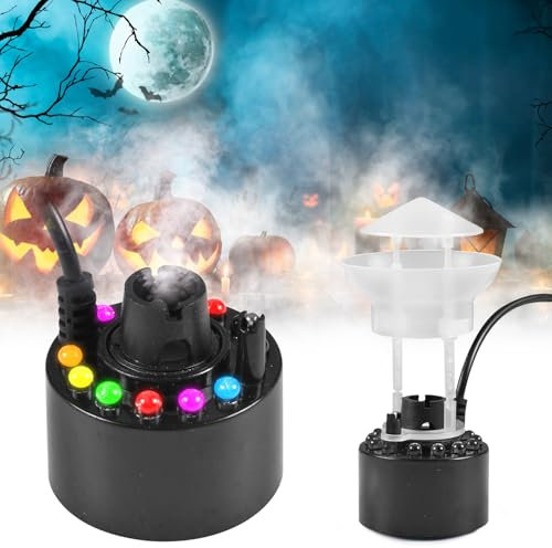 Forhome Ultraschall Vernebler,Nebelmaschine Mini,Nebelmenge verstellbar,mit Abnehmbarem Spritzschutz FüR Wasserbrunnen Halloween,für Teich,Aquarium