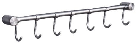 Enigmaire Porte Ustensiles Cuisine avec Crochets,Barre de Crédence CuisineInox,Accroche ustensiles de Cuisine,Porte Casserole Mural Cuisine,avec Crochets coulissants,pour Salle de Bains ou Garage