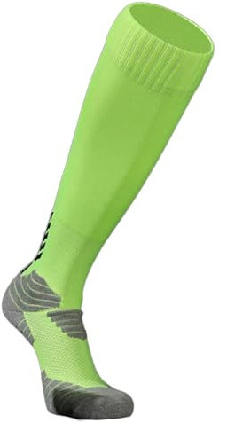 LXRHLIKG Atmungsaktive Fechtstrümpfe, Fechtsocken mit Rutschfester, Gestreifter Handtuchunterseite, Unisex-Sportsocken mit Hoher Länge, Fecht-kniestrümpfe, Fecht-trainingsausrüstung(Green,L)