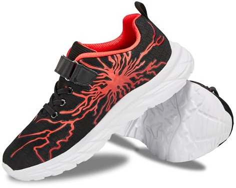 YZMML Zapatillas Deportivas para Niños y Niñas Cómodas con Velcro para Running Shoes Al Aire Calzado Trekking Zapatos Casuales28-39 EU