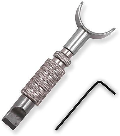 Qerwsdty Leder Schnitz Rotary Schnitzmesser Hand DIY Leder Schnitzwerkzeug Gemüsebräunungs-Schnitzerei Kann die Höhe Anpassen Einfach zu Bedienen Silber & Schwarz