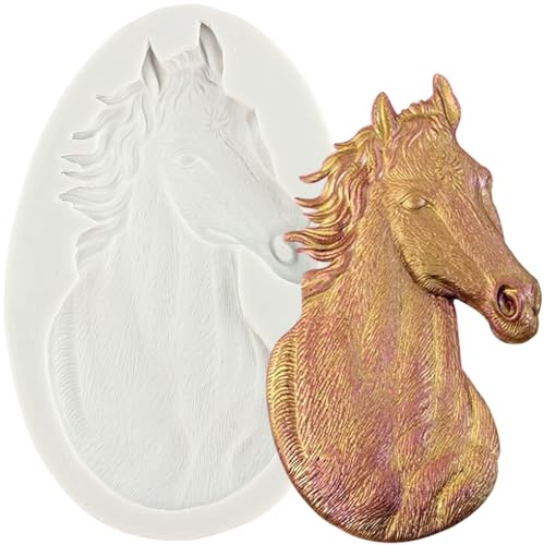 Sijiangmold Pferde Silikonformen Pferdekopf Schokoladen Fondantform Für Kuchendekoration Cupcake Topper Süßigkeiten Polymer Ton Blütenpaste