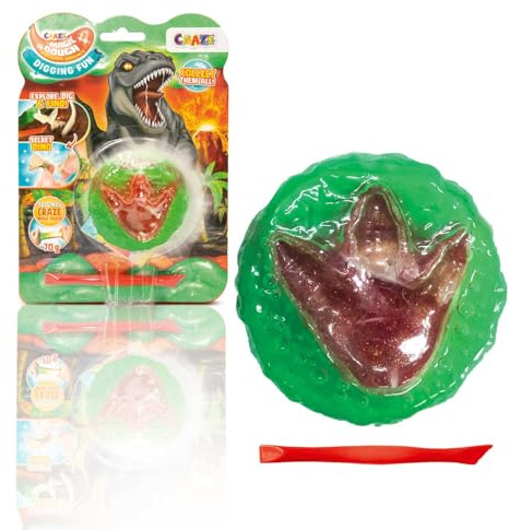MAGIC DOUGH Digging Fun Dino - Dinosaurier Grabungsset mit Kinderknete & Fossilien – DIY Bastelspaß für Kinder mit Armband & Werkzeug ab 5 Jahren