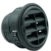 PUNDMANN Ausströmer Luftauslass Luftdüse 60mm 360° drehbar schwarz für Standheizung Luftheizung Wohnmobil Wohnwagen Caravan Campervan Boot PKW KFZ (Offener Ausströmer)