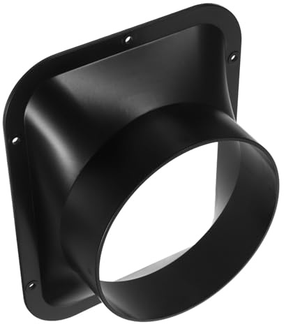 Connettore Flangia per Condotto in Abs Nero per Sistemi Aria | Base Rettangolare, Collegamento Stabile e Sicuro, Installazione su Parete o Soffitto
