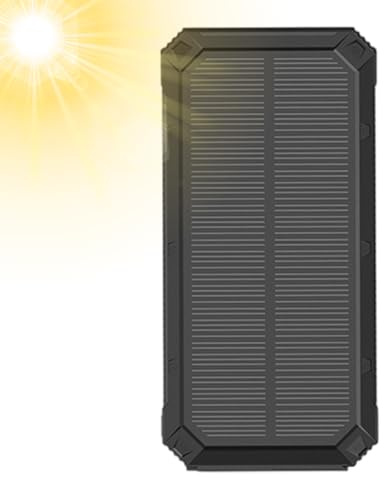 Batteria Esterna Solare | 10000mAh Torcia LED | Caricatore Solare Power Bank per Cellulare - per Smartphone Fotocamera Tablet Trekking Viaggi Road Trip Pesca Backpacking