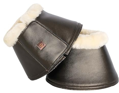 Imperial Riding IRHLovely, Campane per Zoccoli, ammortizzanti e Anti-sfregamento, con Fodera in Neoprene e Chiusura in, robuste Campane per Allenamento e Vita Quotidiana, Marrone, COB