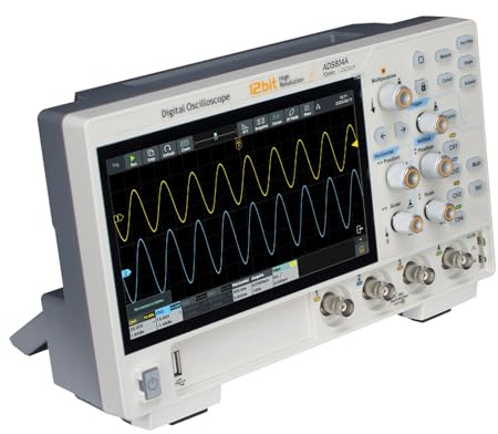 Osciloscopio digital TICFOX de 4 canales, 70 MHz, alta resolución de 12 bits, muestreo en tiempo real de 1,25 GSa/s, pantalla multitáctil de 7, profundidad de 50 m, velocidad de