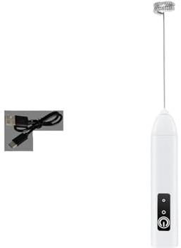 Frullino For Le Uova Portatile 3 Velocità Montalatte Elettrico USB Ricaricabile Creatore Di Schiuma Miscelatore Bevanda Di Caffè Schiumatrice Bacchetta Schiumatore Cucina(D02-W)