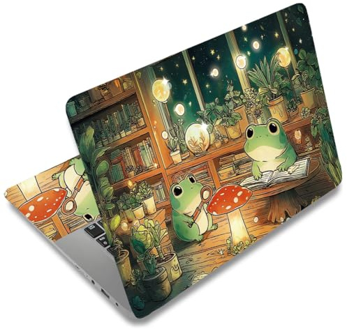 SUPERDANT 3 Stück Laptop Haut Sticker PVC Niedliches Frosch Muster Wiederverwendbar Für 13 16 Zoll Notebooks Laptops 27x38 cm