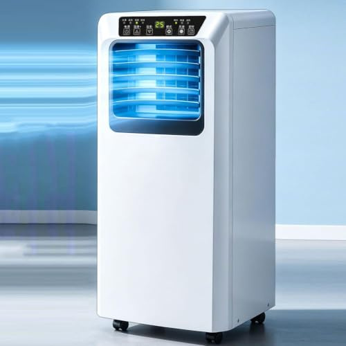 Condizionatore d'aria portatile, silenzioso Smart AC con ventilatore deumidificatore freddo, per stanze fino a 300 mq, telecomando e kit finestra