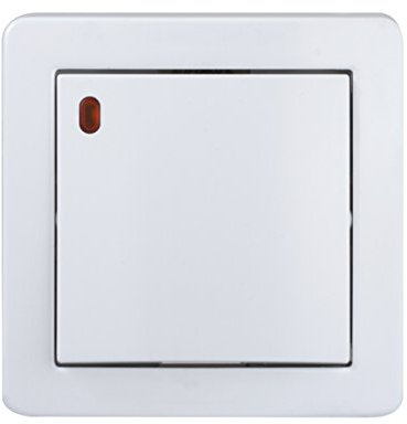 Schneider Electric SC5SHN0262057P Alrea Commutateur avec lampe pilote Va-et-vient lumineux, Blanc