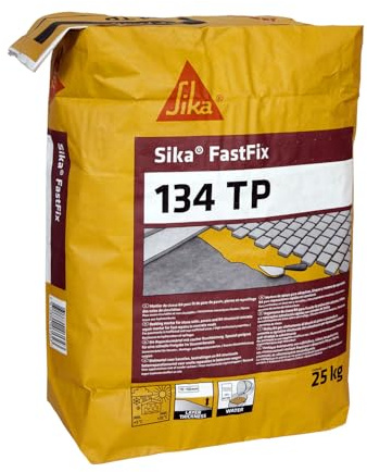 SIKA - Mortier lit de pose voirie - Sika FastFix 134 TP - 25kg | Pose et reprofilage des voies de circulation - Excellente adhérence pavés, pierres naturelles et supports hydrauliques