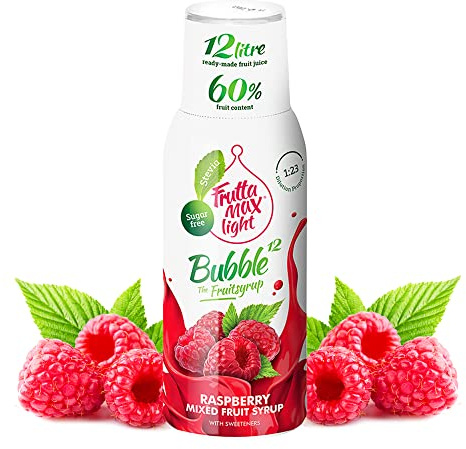 FruttaMax Sugar-Free Raspberry Syrup – 60% Real Fruit | Low-Calorie Drink Syrup for Soda Makers, Cocktails & Desserts – 500ml