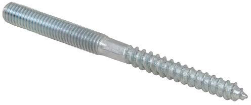 100 Stück - Stockschraube M8x180mm H7 - H8 - Korrossionsschutz durch Verzinkung - Länge 180 mm - Material Stahl - Holzgewinde H7-H8 - qpool24