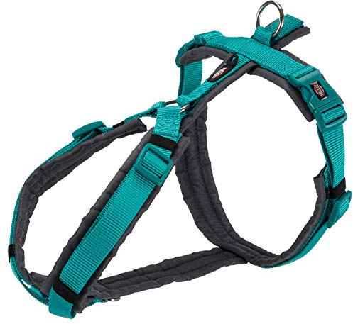 Trixie Premium Geschirr Trekking Himmelblau/Grau - Himmelblau/Grau, S-M