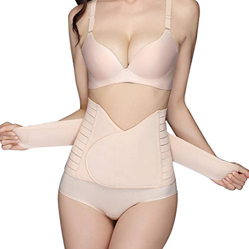 KuKiMa Body Shaper Bauchgurt nach Geburt Postpartale Bauchband Schwangerschaft Bauch High Elastischen Korsett Postpartum Support Gürtel Girdle für Frauen nach der Geburt, Beige